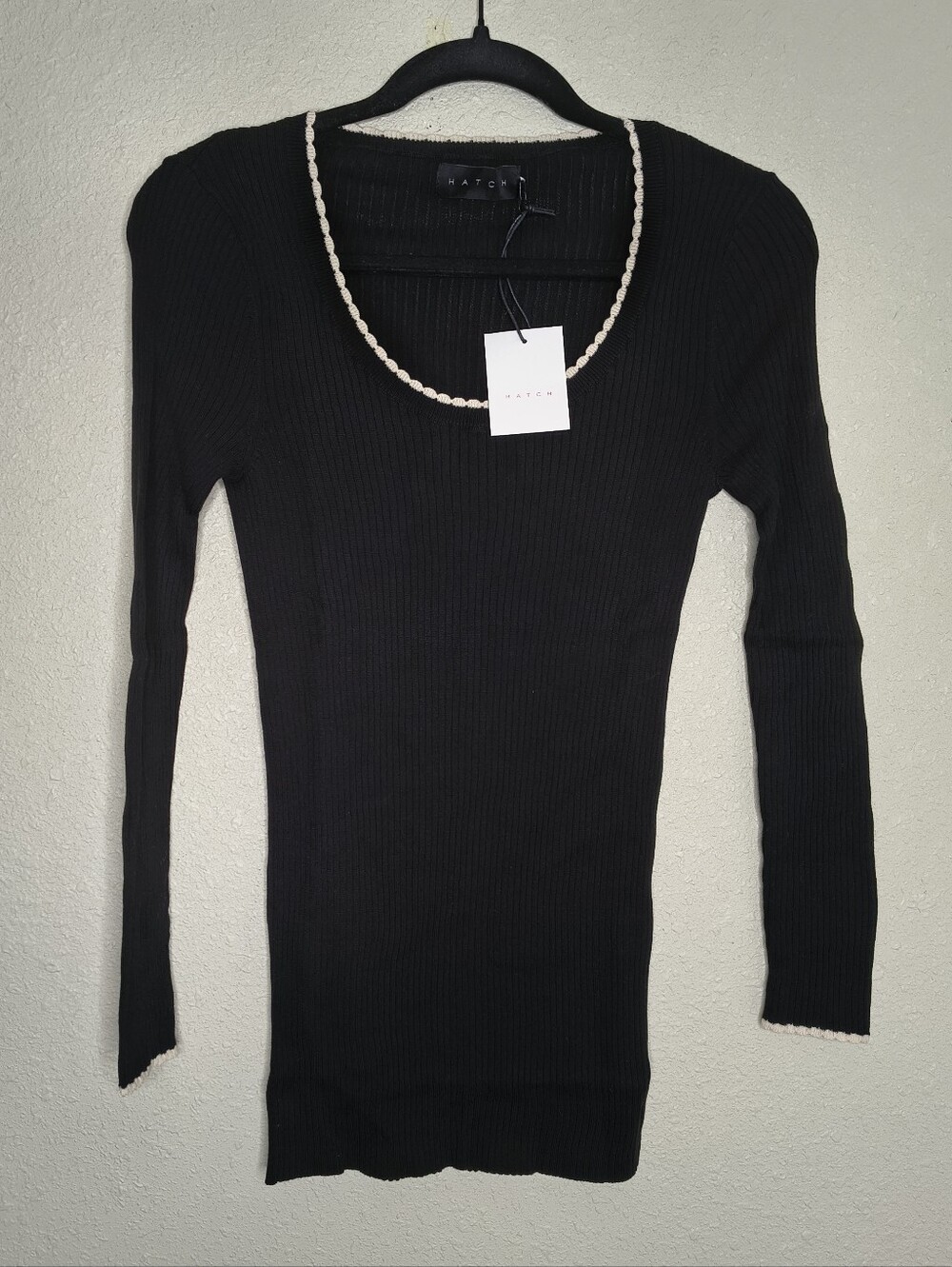 Hatch The Agatha Top In Black And Ivory Size 2 (Medium)